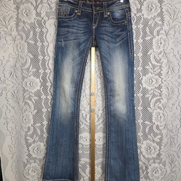 Rock Revival Christina Boot Cut Low-Rise Y2K Jeans 26 - Picture 1 of 16